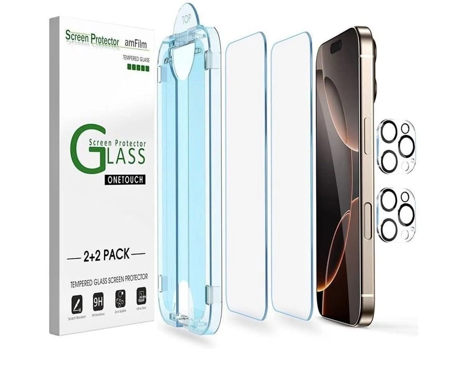 (4Pk) Screen + Camera Lens Protectors (iPhone 16 Pro Max)