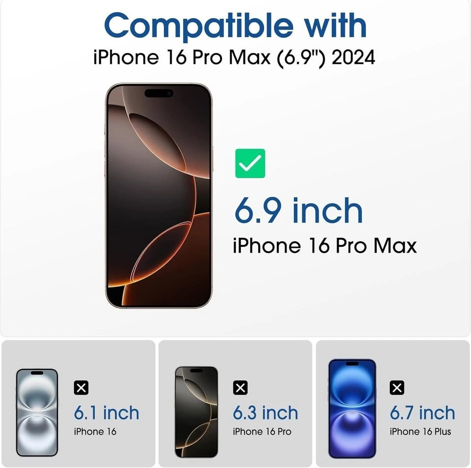 (4Pk) Screen + Camera Lens Protectors (iPhone 16 Pro Max) - photo 2