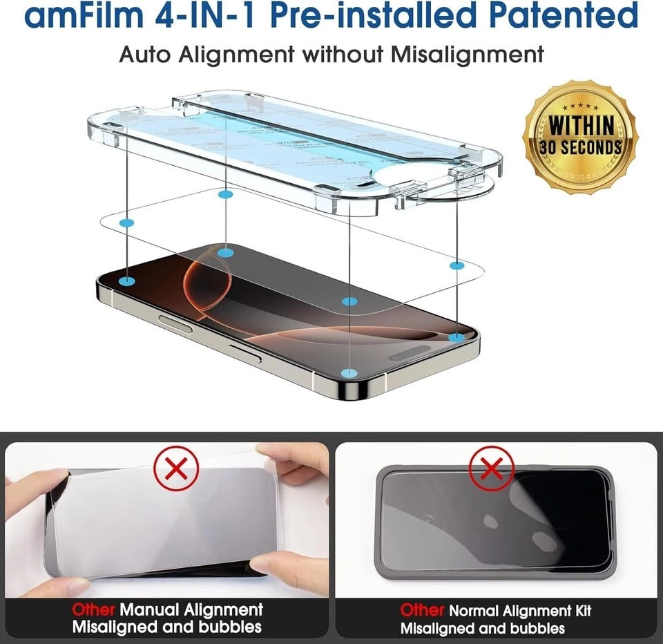 (4Pk) Screen + Camera Lens Protectors (iPhone 16 Pro Max) - photo 3