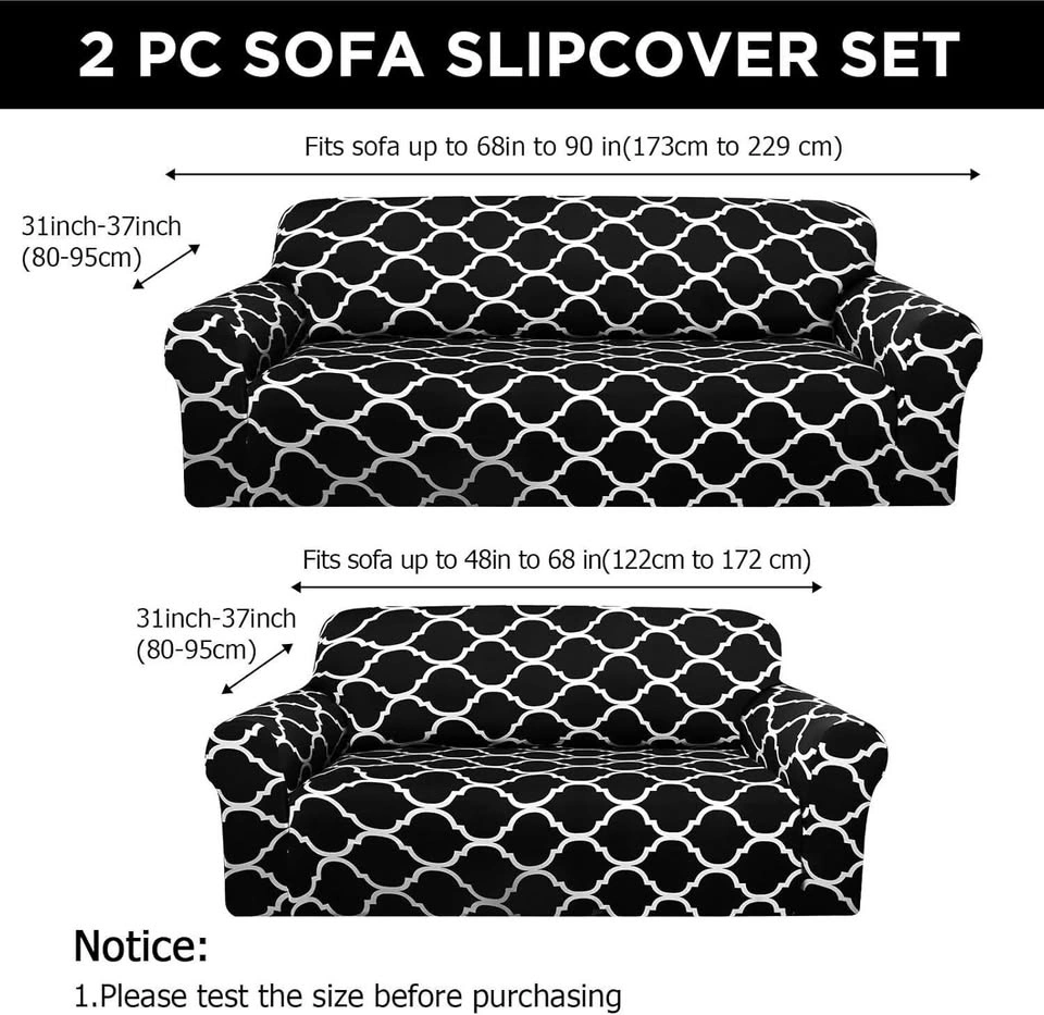 2 Pcs Couch Cover Set (Loveseat & Couch) - photo 2