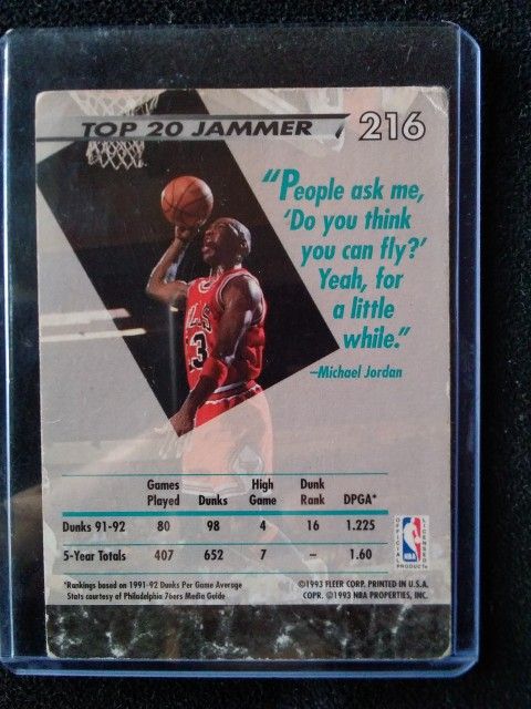 92-93 Fleer Ultra Michael Jordan Basketball Card - photo 2