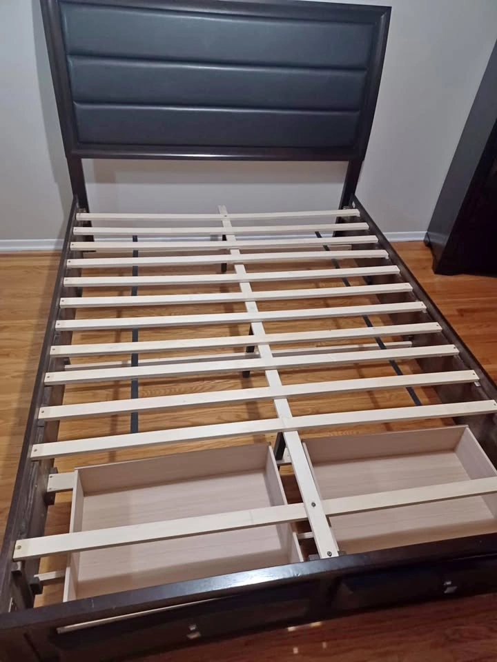 Queen Bedframe with 2 Storage Drawers