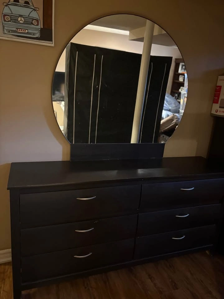 Dark Brown Queen Bedroom Set - Headboard, Dresser, Nightstand - photo 2
