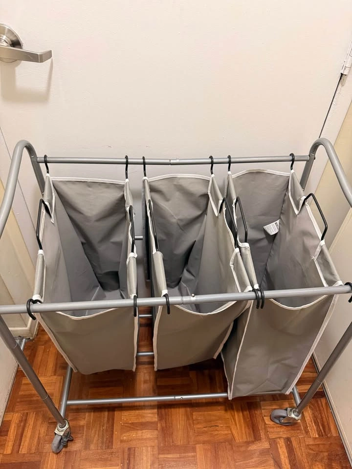 3-Bag Rolling Laundry Sorter w/ Removable Bags - photo 5