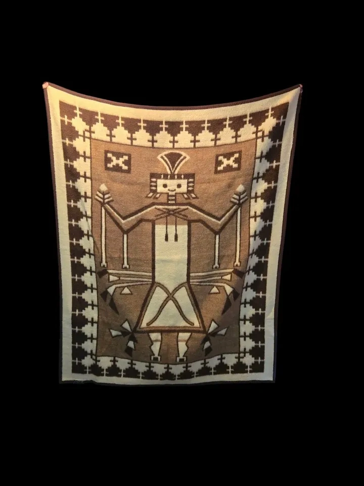 Vintage Biederlack Aztek Throw Blanket 72x52 - photo 2