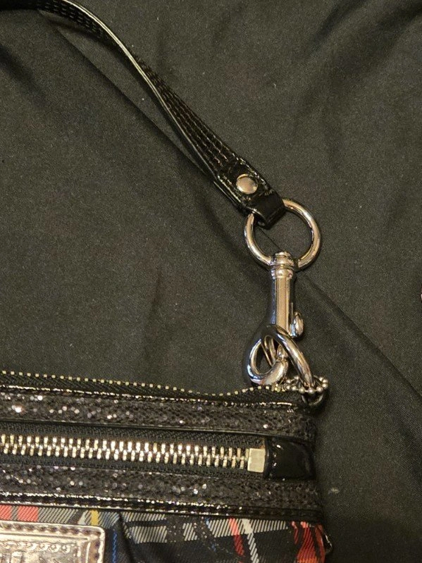 Coach Poppy Tartan Sparkle Wristlet Wallet Clutch - photo 5