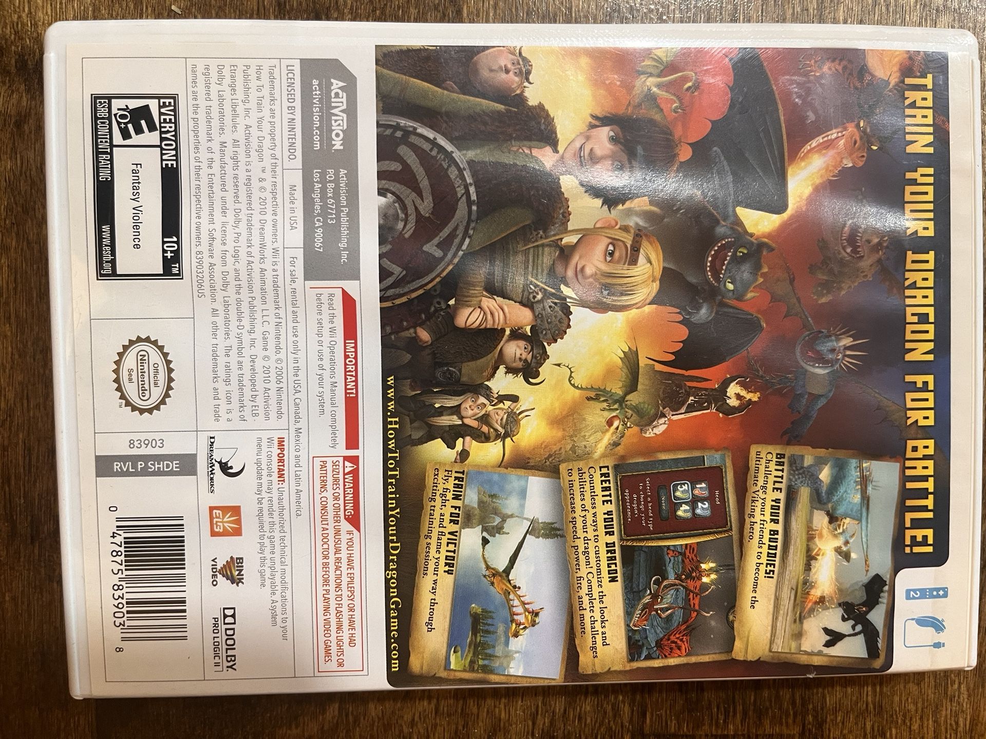 How to Train Your Dragon (Nintendo Wii) Complete Tested - photo 2