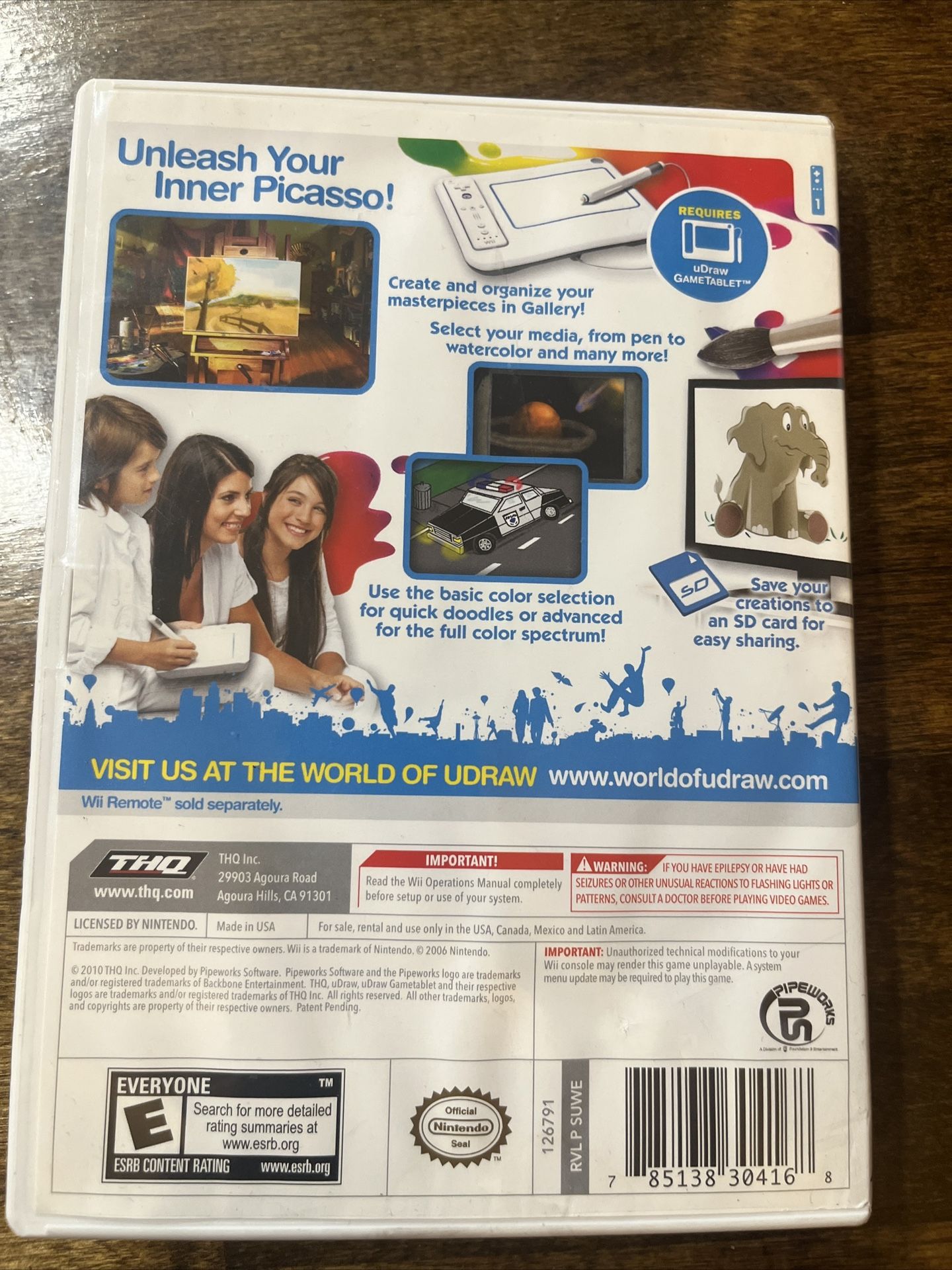 uDraw Studio Wii (Nintendo Wii, 2010) Complete w/ Manual - photo 2
