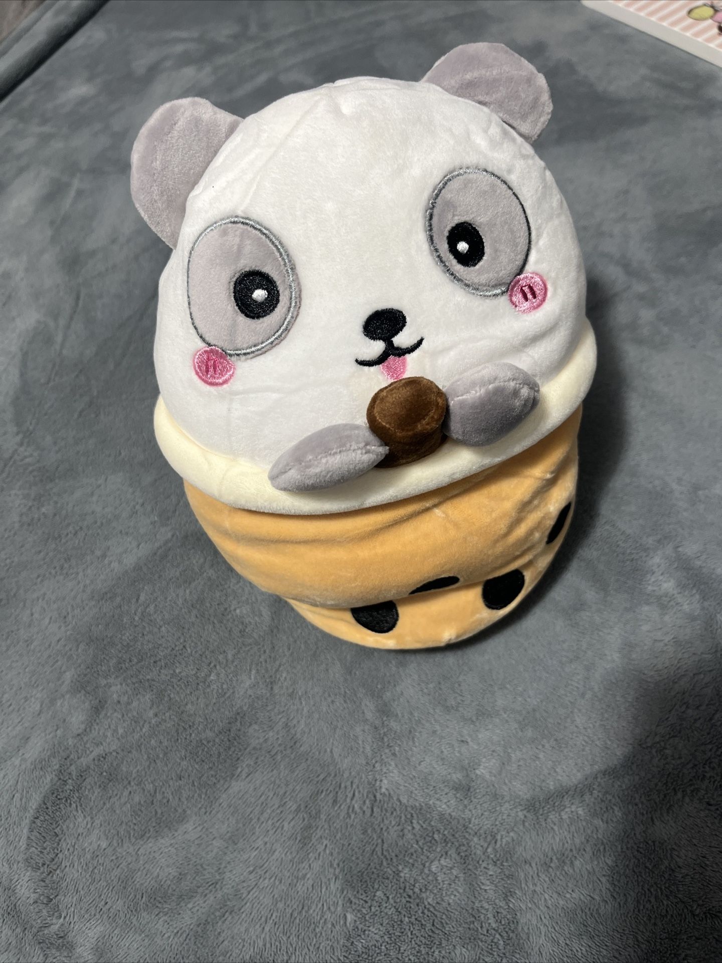 Plush Bubble Tea Panda Stuffed Animal Soft Toy 10" Kawaii - photo 3