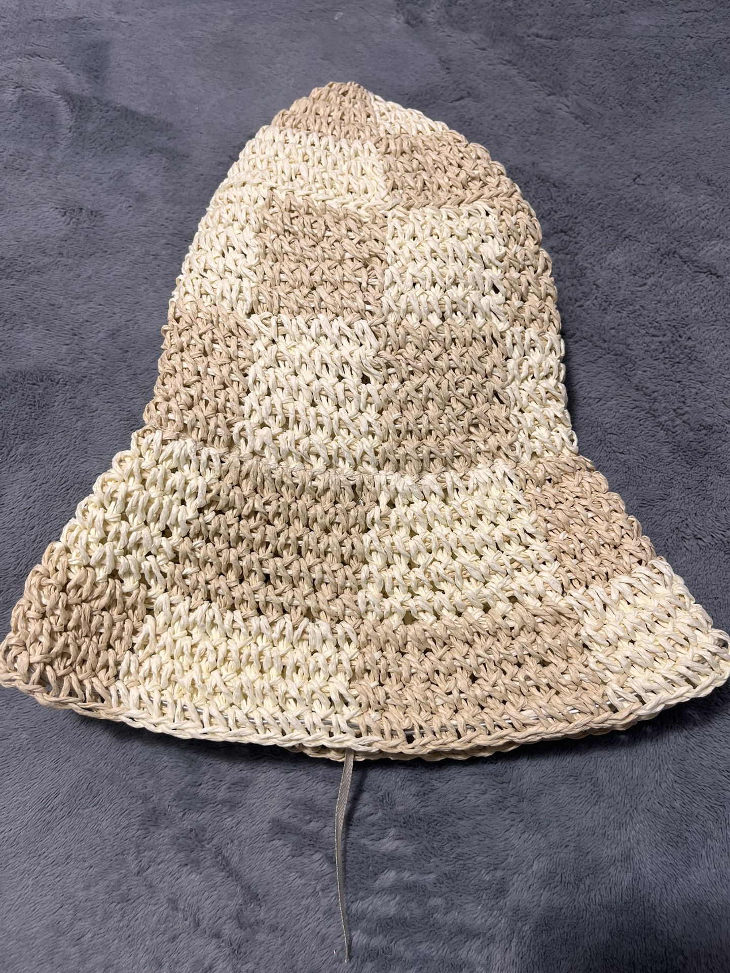 Adjustable Summer Beige And Khaki Checkerboard Hat - photo 4