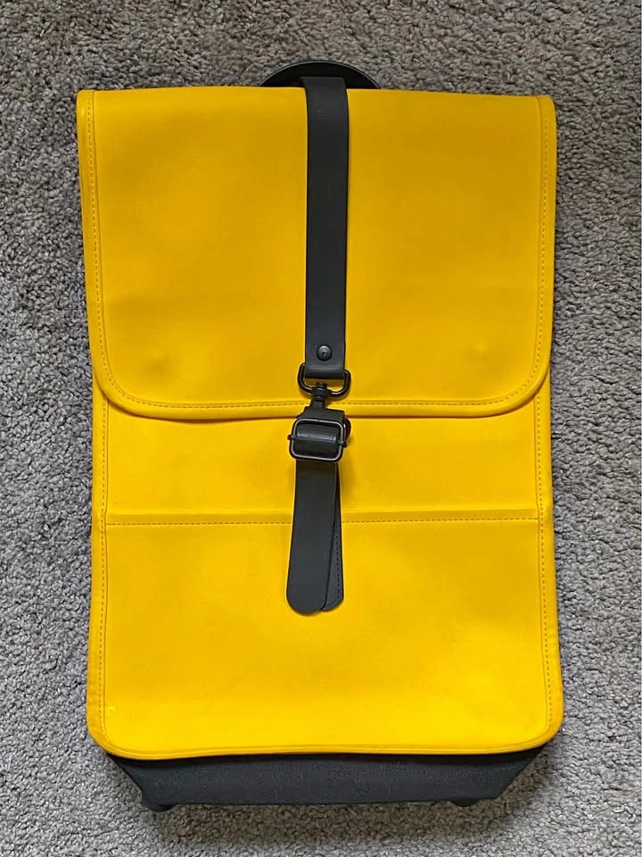 Rains Yellow Backpack/Book Bag