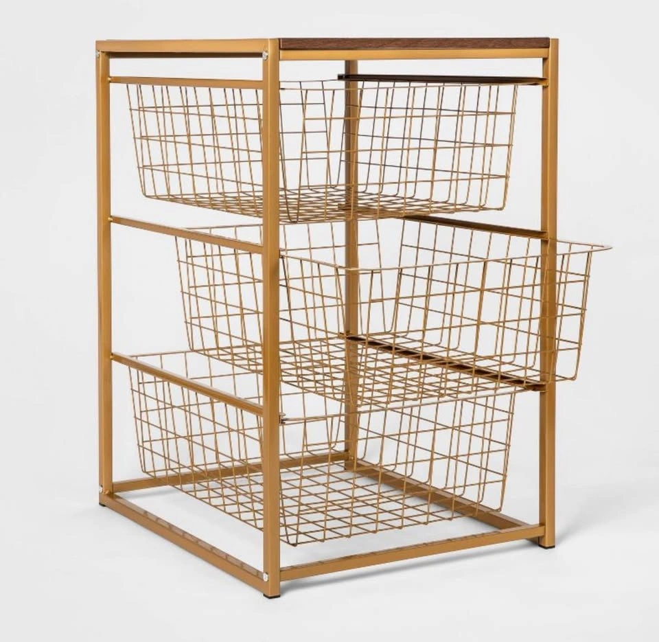 3 Drawer Organizer Brass - photo 4
