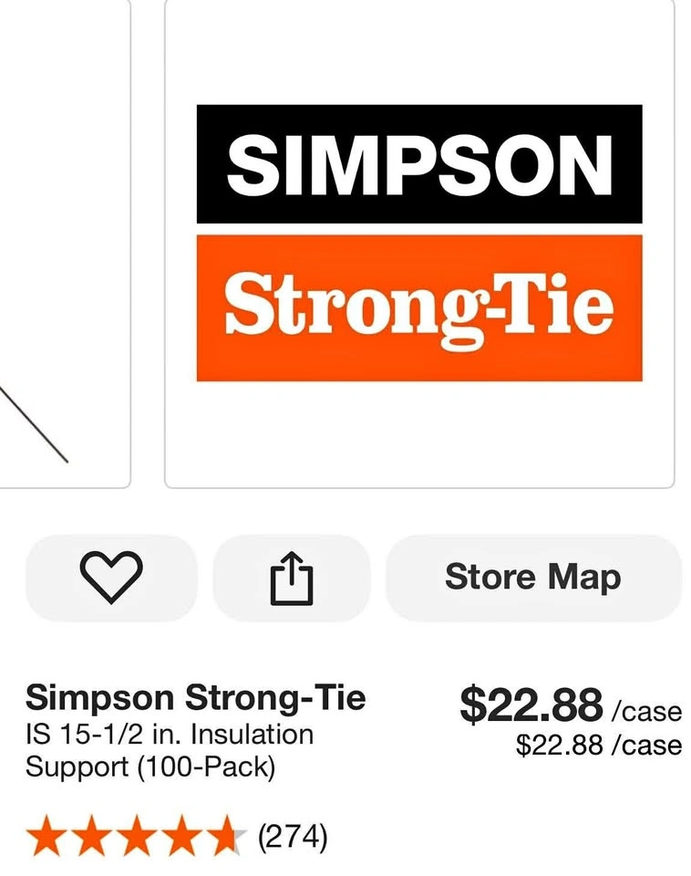 Simpson Strong-Tie IS 15-1/2 in. Insulation Support (100-Pack)