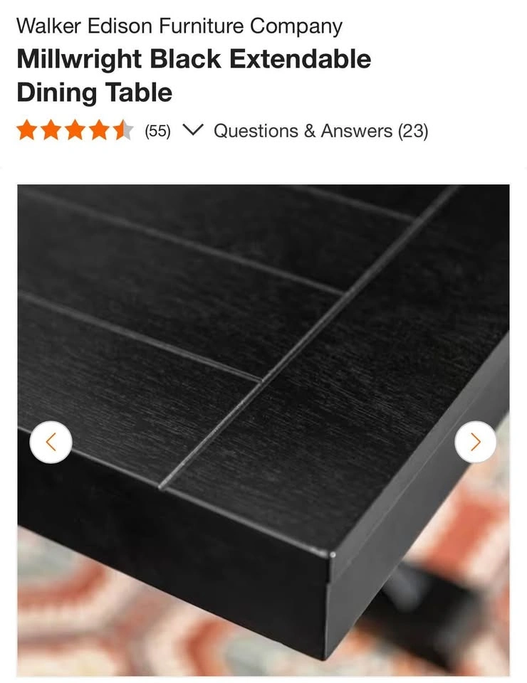 Millwright Black Extendable Dining Table - photo 4