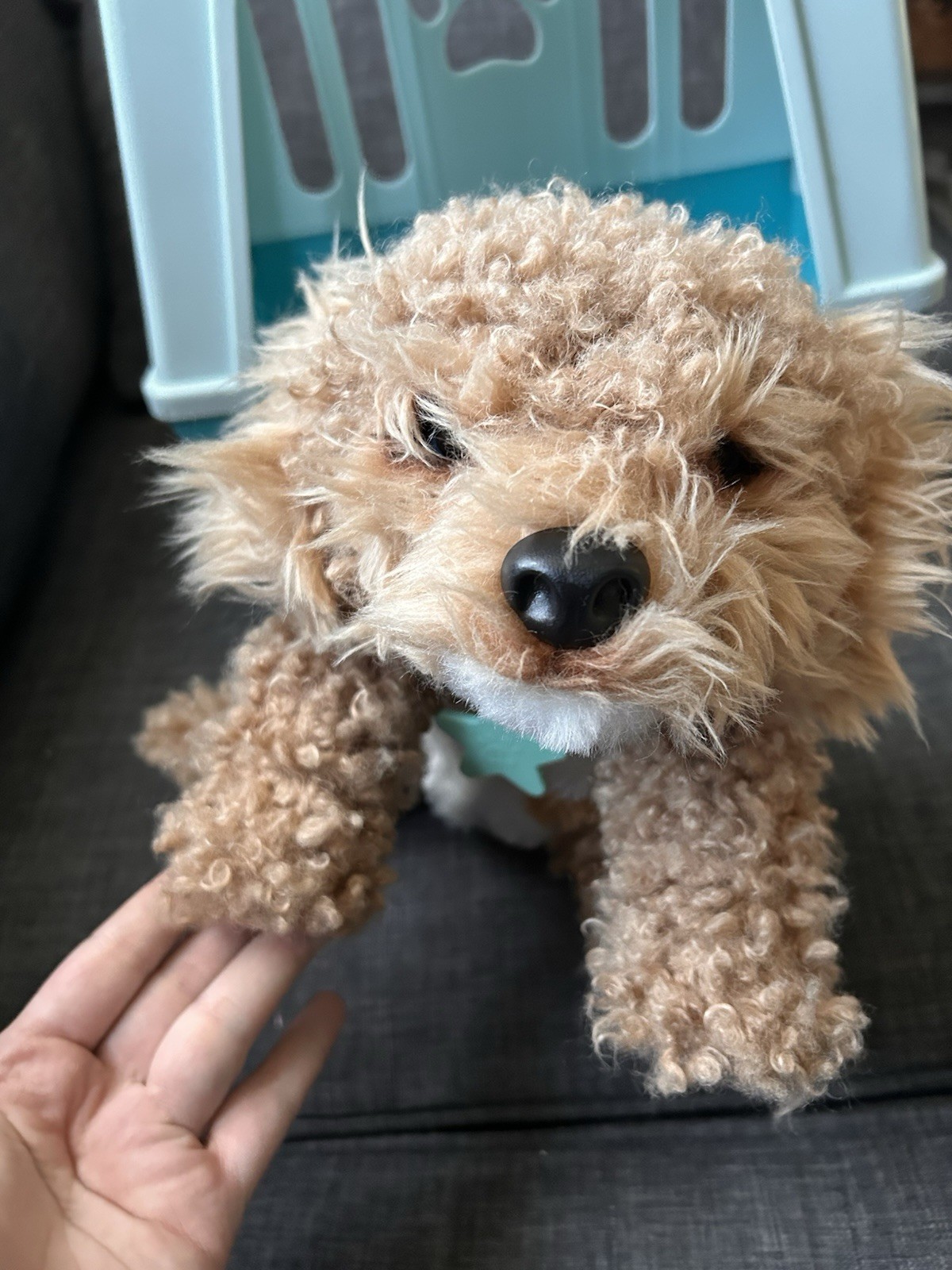Brown Dog Stuffed Animal with Pet Carrier Small Plush Toy Set - photo 3