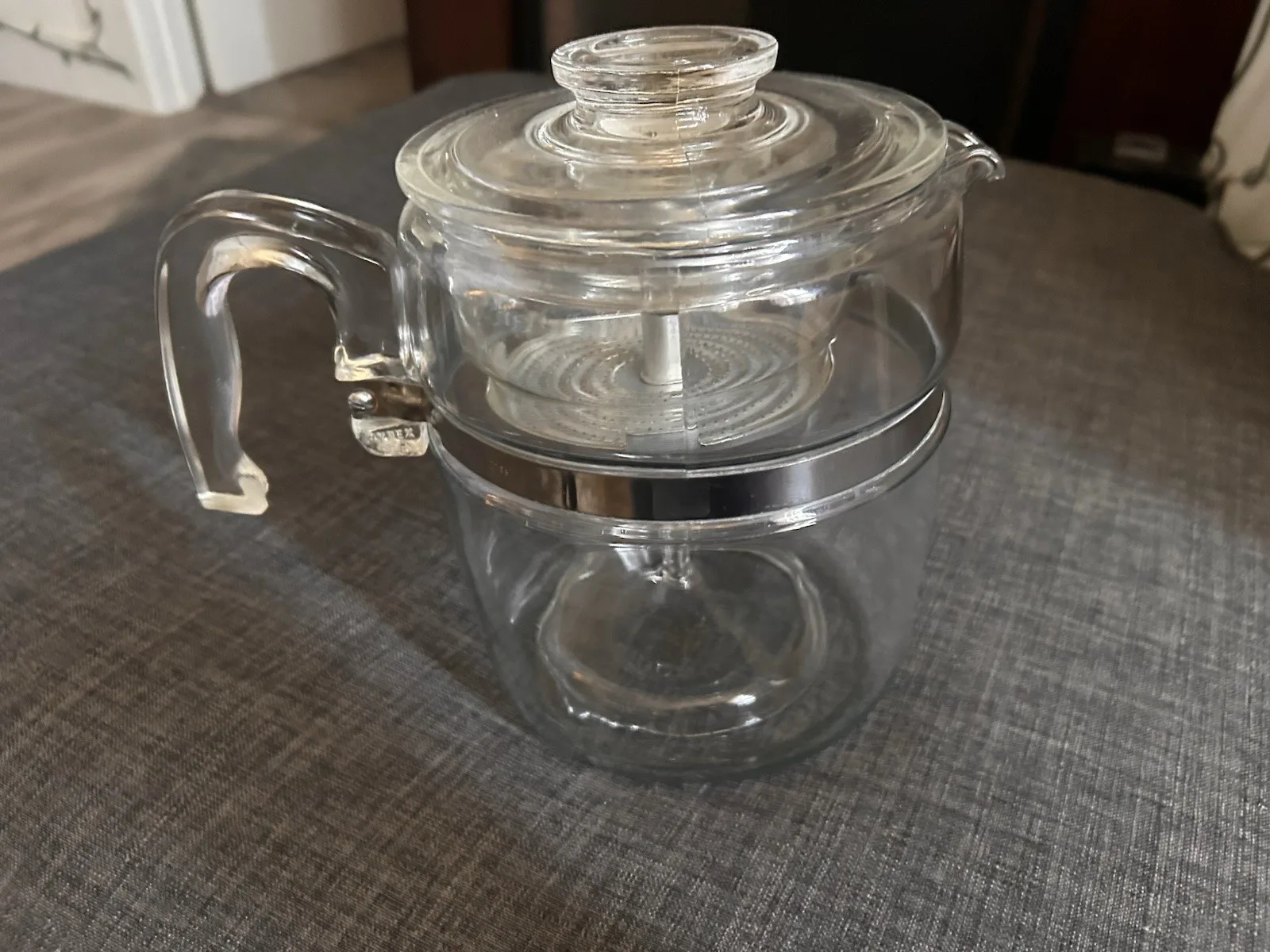 PYREX Clear Glass Coffee Pot w/ Lid & Percolator - 3 Pc Set