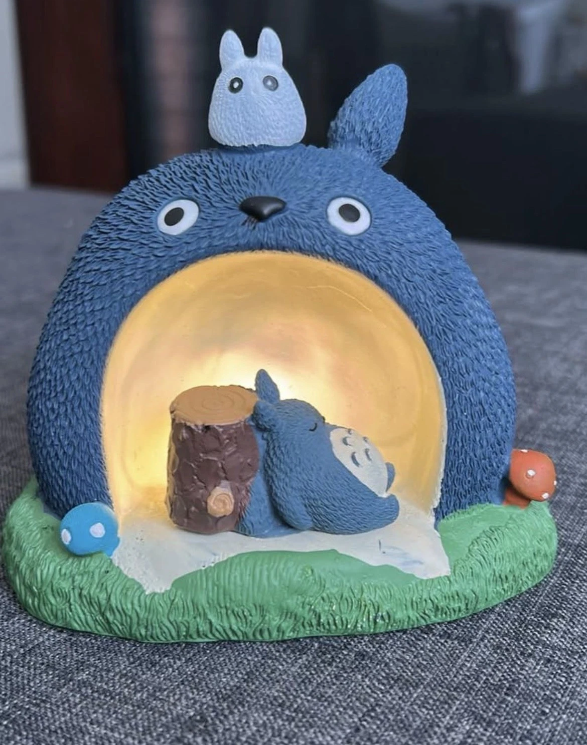 Totoro Resin Animation Collectible Figurine Statue with Light