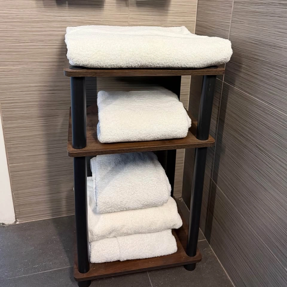Compact 3-Tier Storage Shelf System - Organizer (Walnut/Black) - photo 3