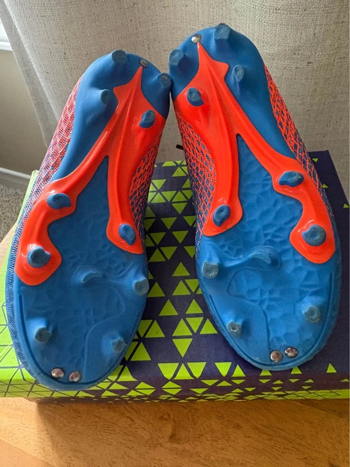 Blue and orange soccer cleats - photo 2