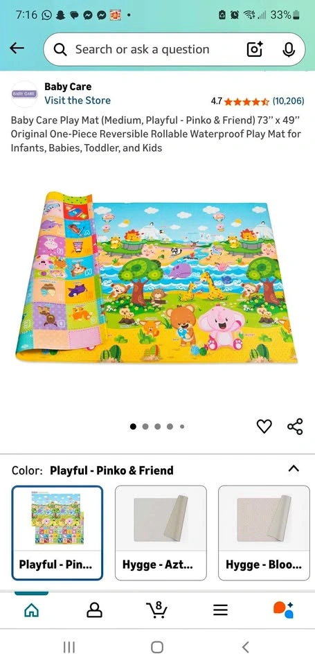 Large Baby Care Playmat