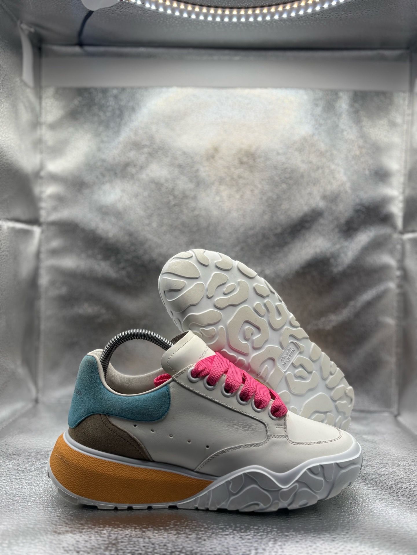 Alexander McQueen Color Block Leather Shoes