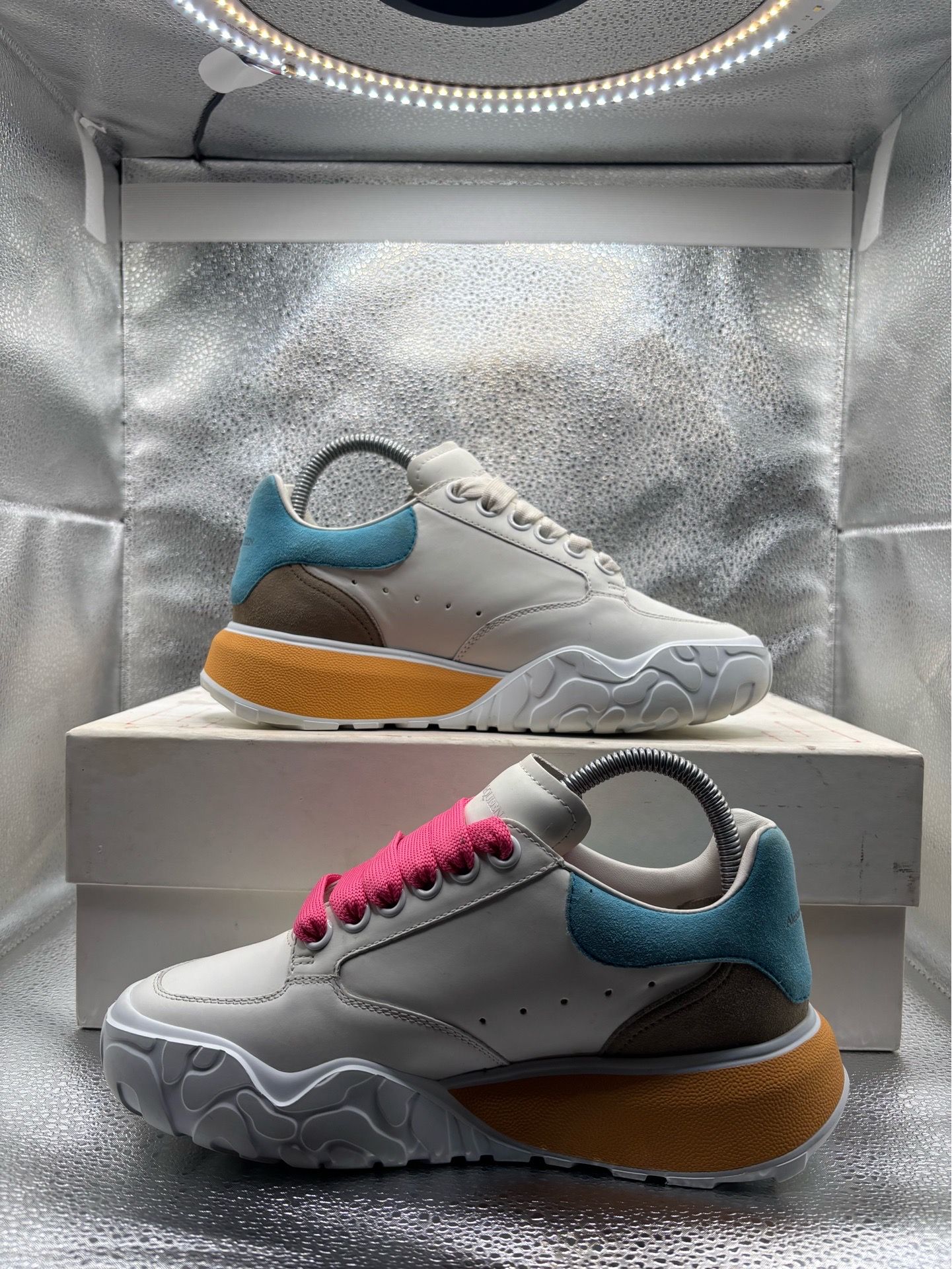 Alexander McQueen Color Block Leather Shoes - photo 5