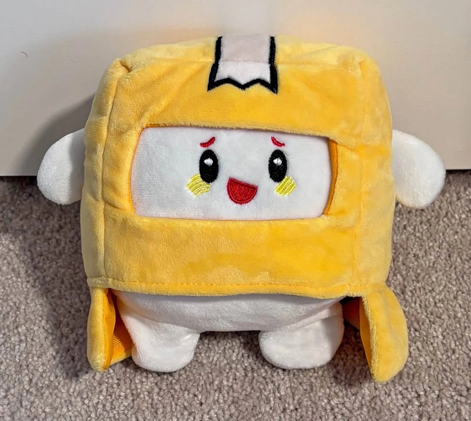 7” Boxy Lanky Box Plush w/ Removable Helmet - $10