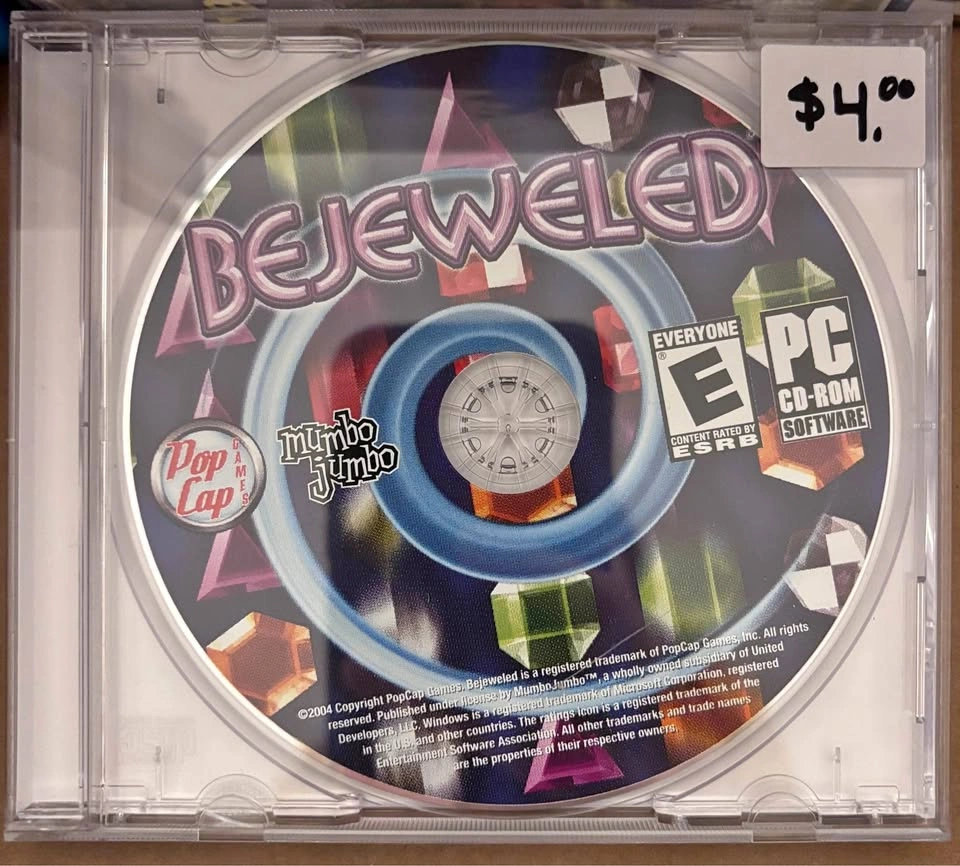 BEJEWELED PC GAME FOR SALE - $4.00