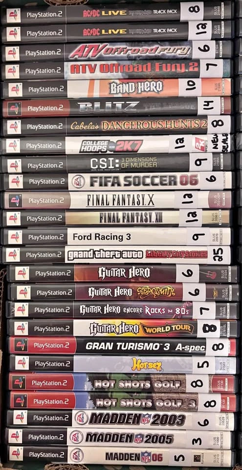 PS2 Games for Sale - Prices on Spine of Games