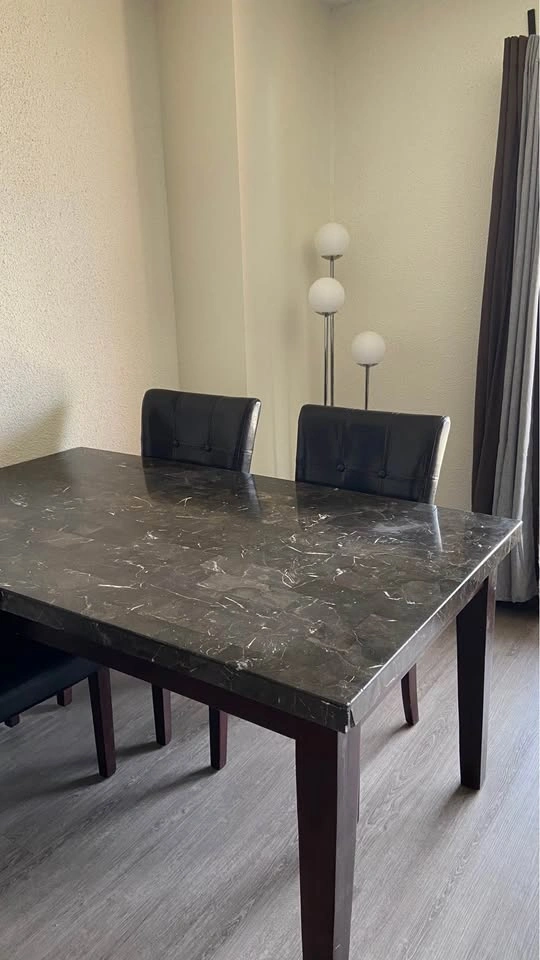Marble Dining Table with Chairs - photo 4
