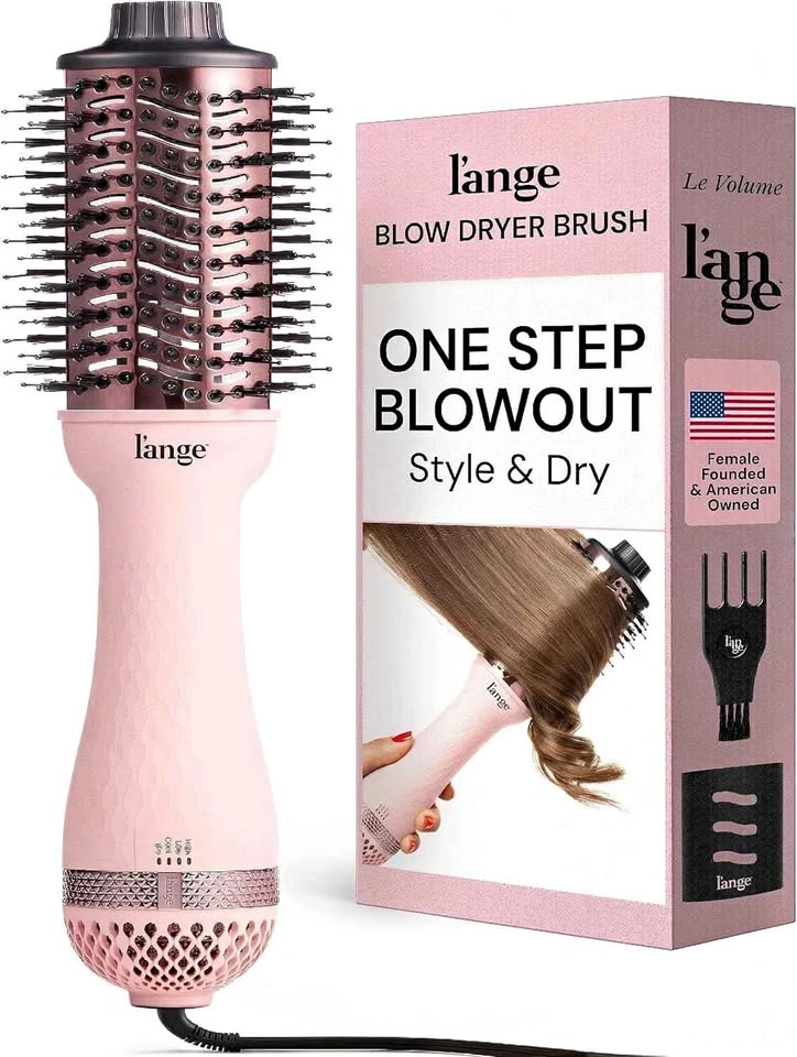 L'ANGE HAIR Le Volume 2-in-1 Titanium Brush Dryer (Blush - 75mm)