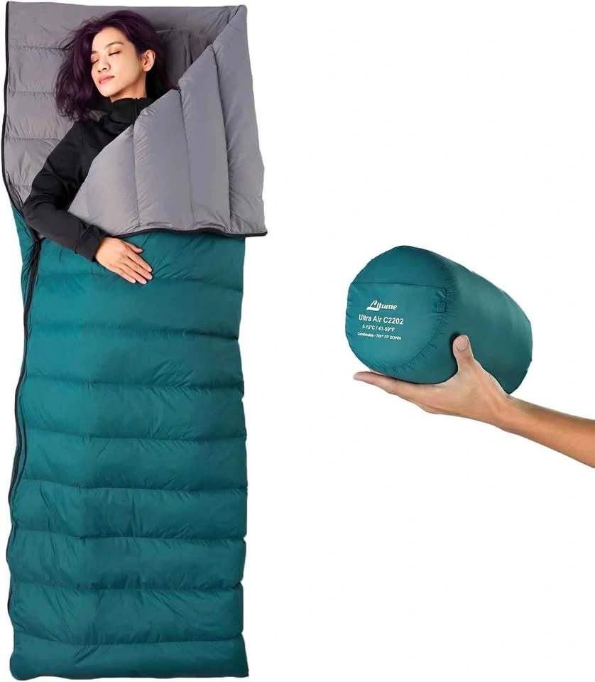 Litume Combinable Lightweight Down Sleeping Bag (Teal)