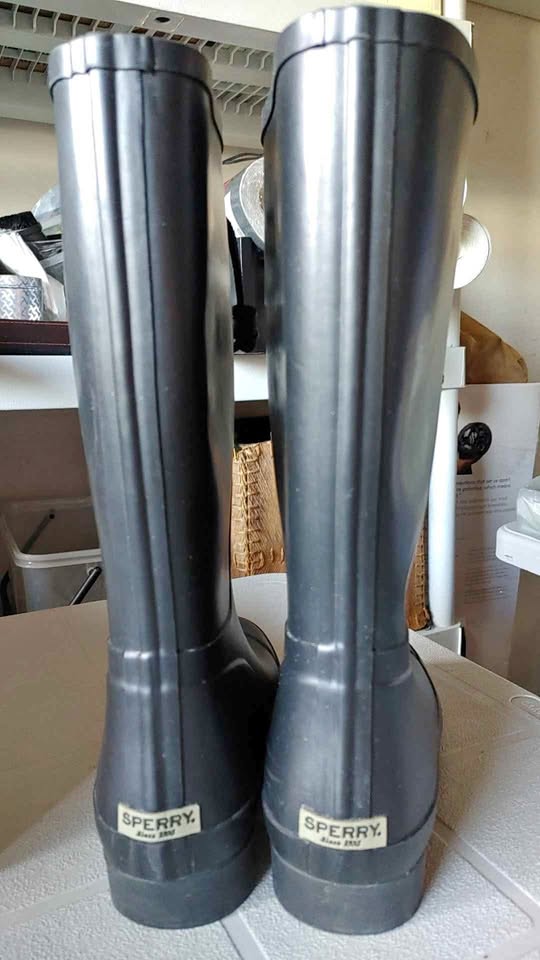 Sperry rubber boots