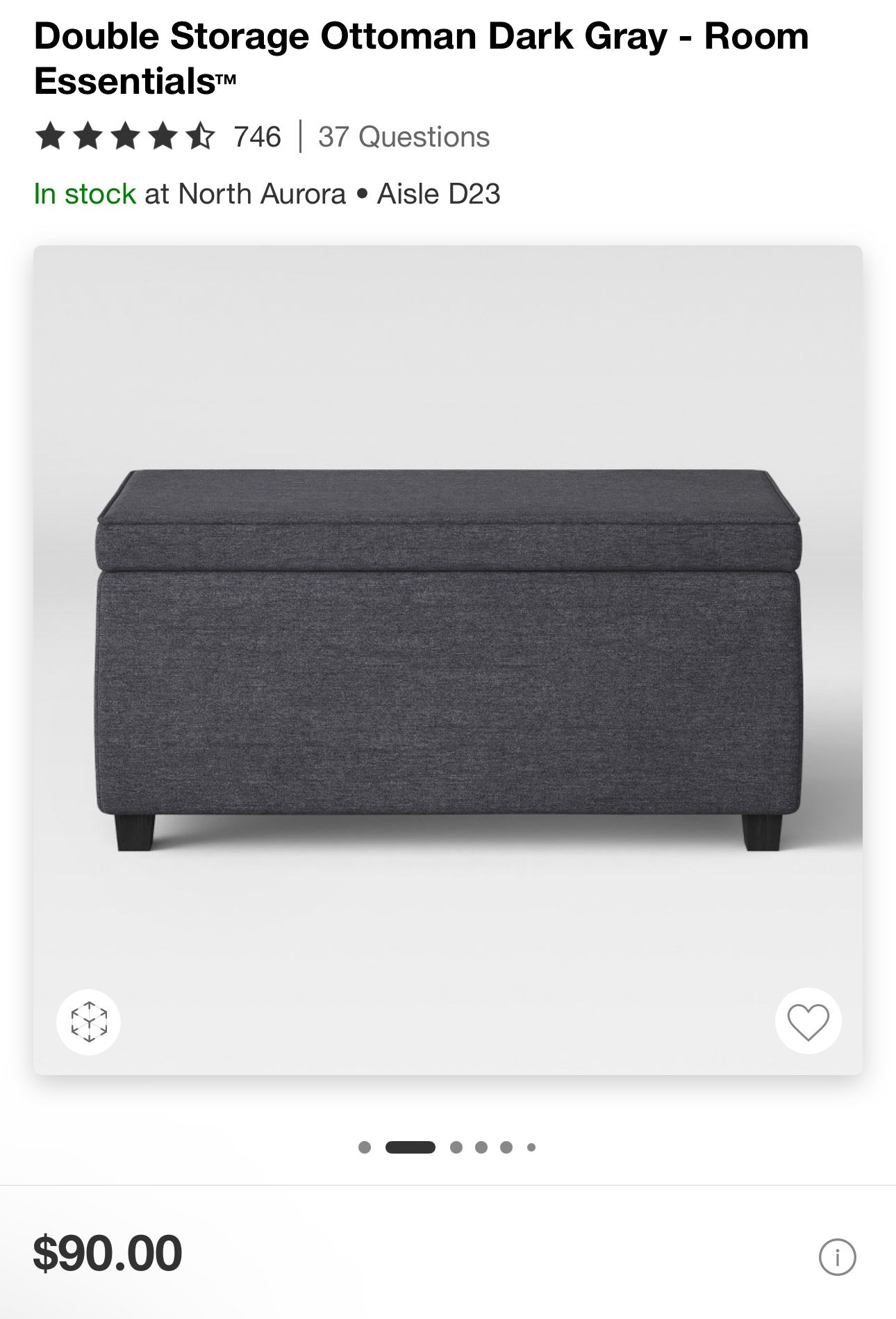 Double Storage Ottoman