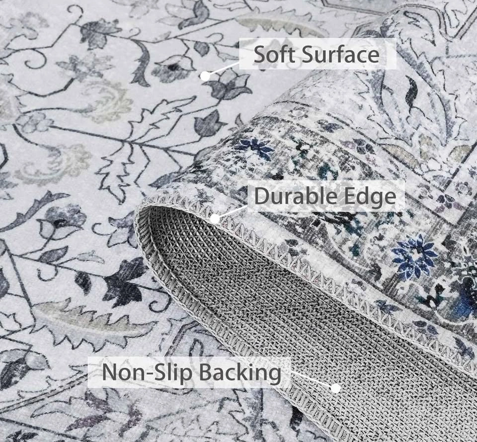 VINTAGE STYLE AREA RUG WASHABLE 🆕 - photo 4