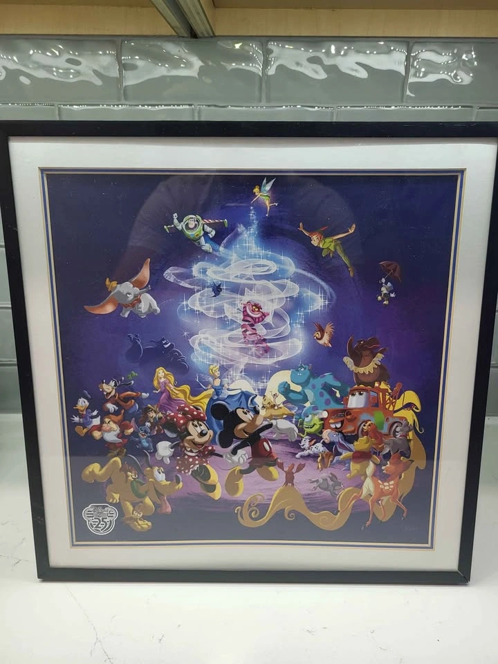 Disney Store 25th Anniversary Jim Valeri Lithograph Art Framed 2