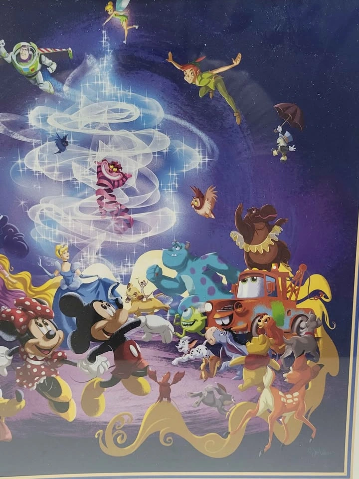 Disney Store 25th Anniversary Jim Valeri Lithograph Art Framed 2 - photo 5
