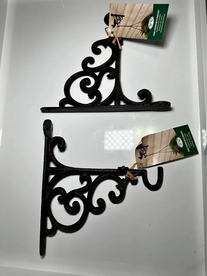 Black Cast Iron Hanging Basket Brackets