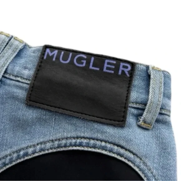 Mugler X H&M Spiral Jeans Black Stretch Denim EUR 36 - photo 3
