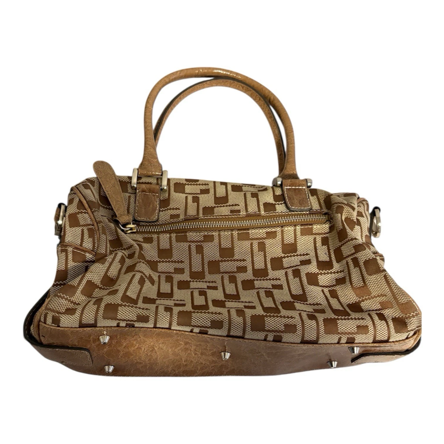 Guess Y2K Vintage Brown Denim Monogram Shoulder Bag - photo 3