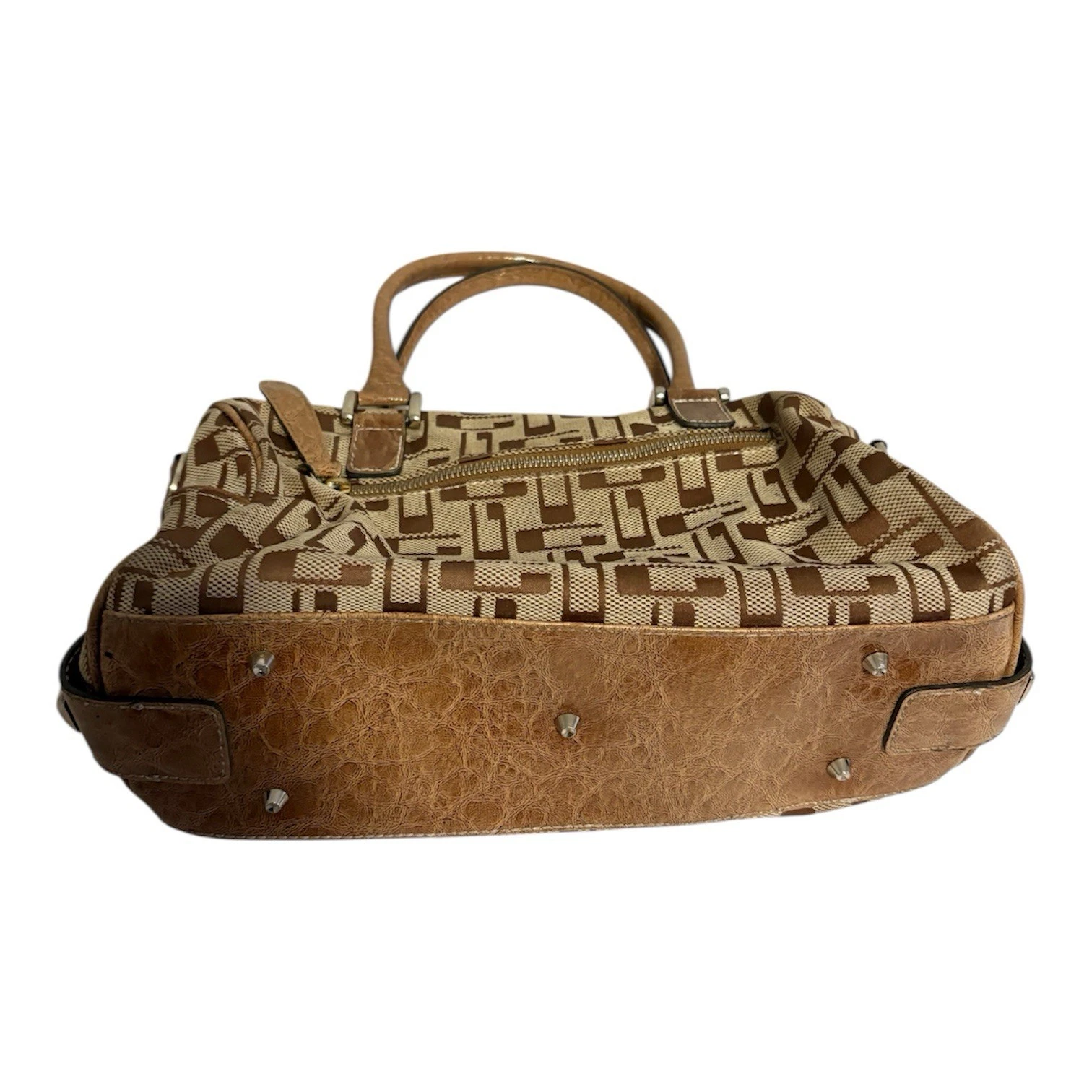 Guess Y2K Vintage Brown Denim Monogram Shoulder Bag - photo 4