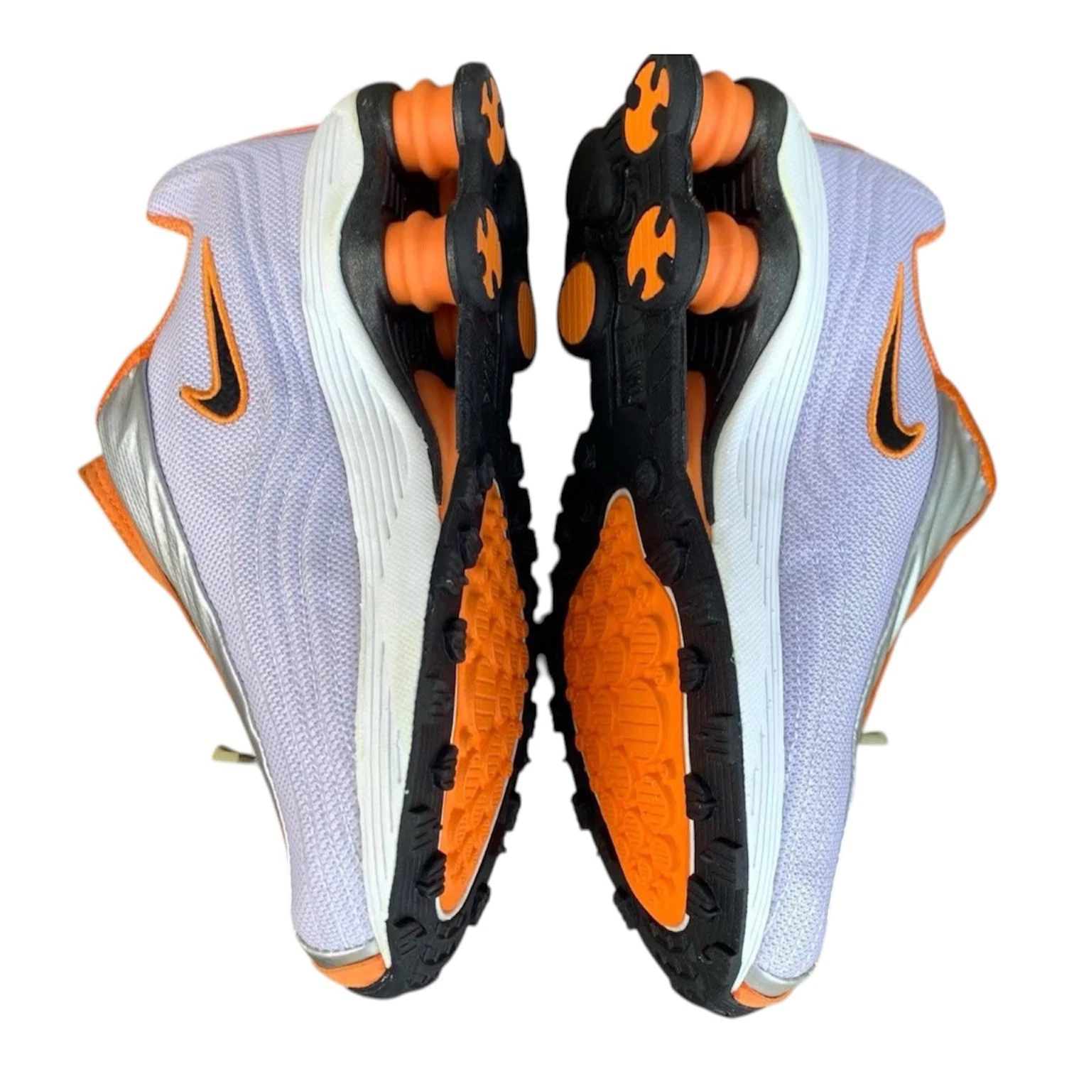 Nike Vintage Y2K Shox R4 White/ Silver / Orange Womens Size 5 - photo 3