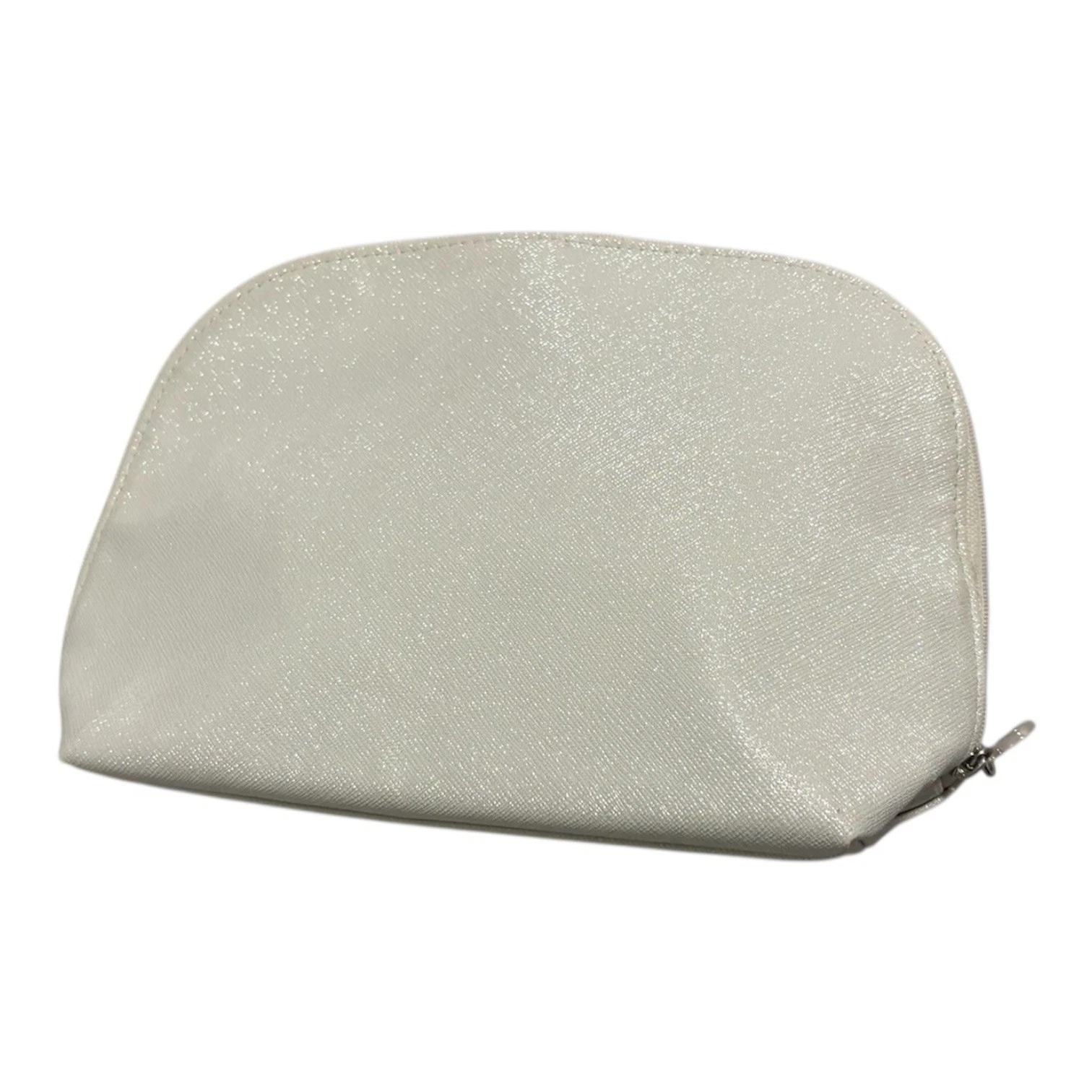 Dior Beauty Cosmetic Bag White Sparkly Zippered Small Travel Bag - photo 2