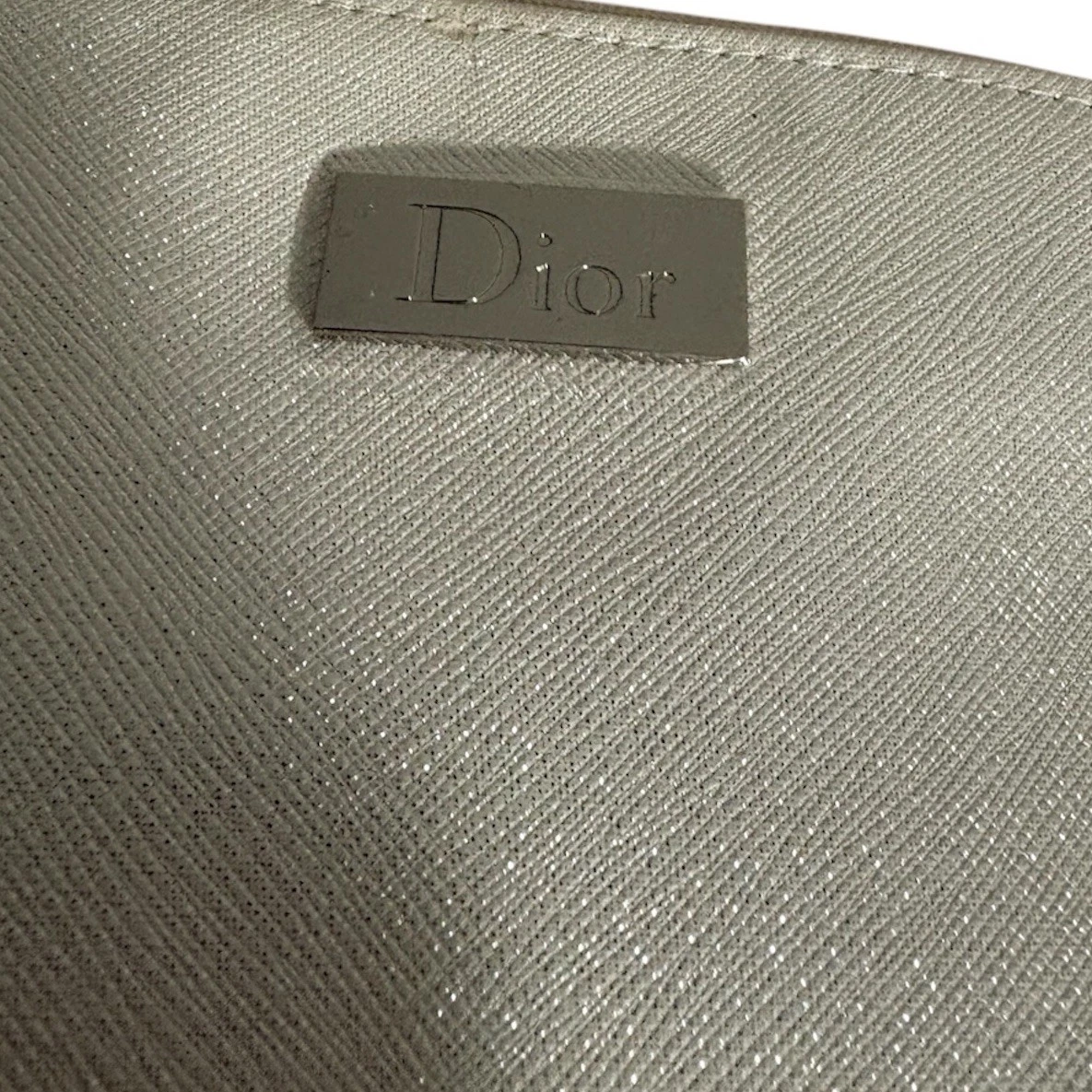 Dior Beauty Cosmetic Bag White Sparkly Zippered Small Travel Bag - photo 4