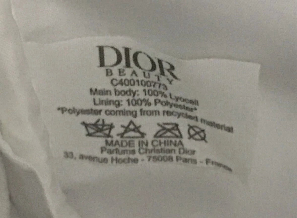 Dior Trousse Pouch White Embroidered Silver Zipper New In Box - photo 5