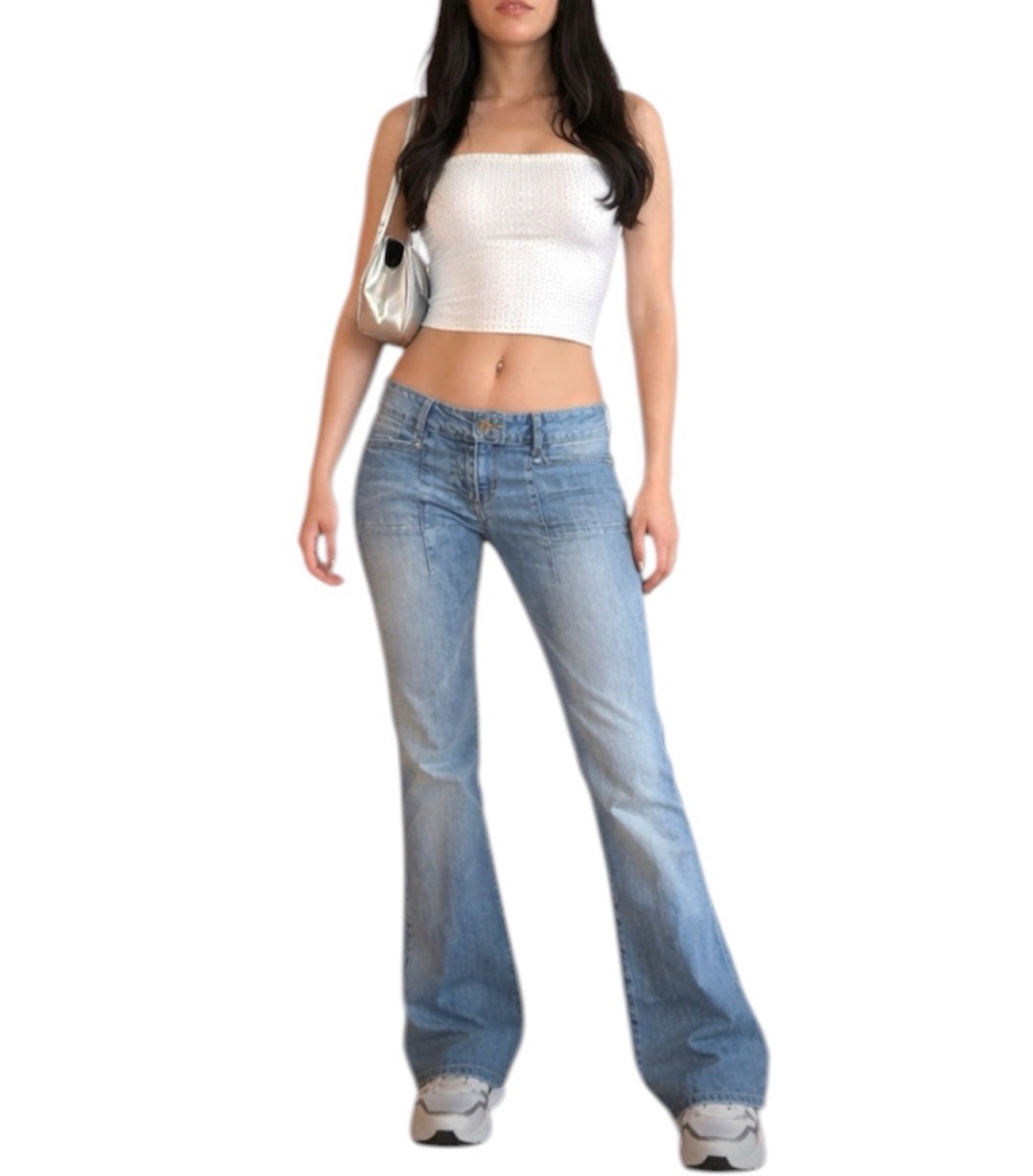 Vintage Y2K Parasuco Denim Cult Flare Jeans, Size 32