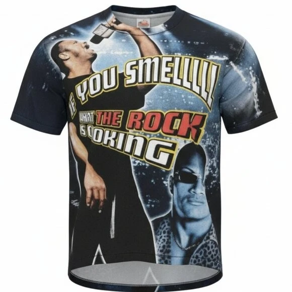 WWE Rare Y2K Vtg The Rock T-Shirt - photo 2