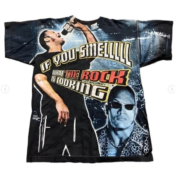 WWE Rare Y2K Vtg The Rock T-Shirt - photo 3