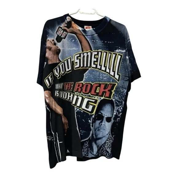 WWE Rare Y2K Vtg The Rock T-Shirt - photo 4