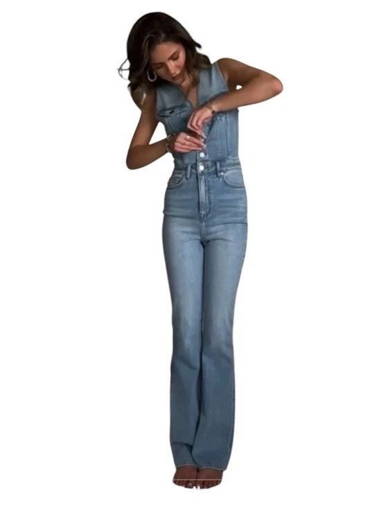 LOVERS & FRIENDS Renata Denim Jumpsuit - Portola, Size S - photo 4